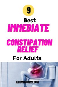 immediate constipation relief at home